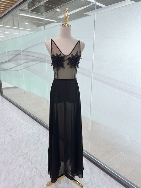 Stunning Angel Lover Bridal Sleeveless Deep V Neck See Through Open Back Long Dress