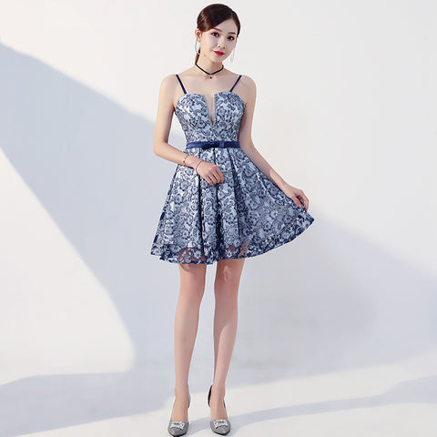 Sparkly Women Deep V Low Cut Bustier Corset Embroidered Evening Mini Skirt Clubbing Skater Dress