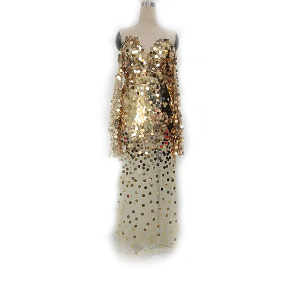 Sexy Sparkly Women Off Shoulder Bodycon Midi Sequin Long Cocktail Evening Clubwear A Line Dress