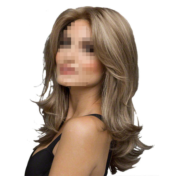 Wavy Layered Medium Blonde Mix Wigs Full Lace Front Hair Wig Grace Hair Piece