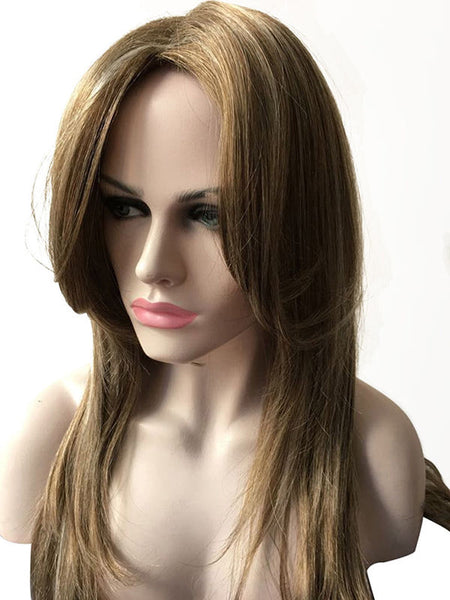 Wavy Layered Medium Blonde Mix Wigs Full Lace Front Hair Wig Grace Hair Piece