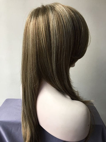 Wavy Layered Medium Blonde Mix Wigs Full Lace Front Hair Wig Grace Hair Piece