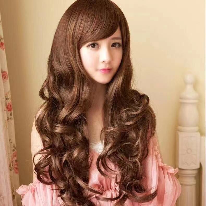 Fashion Charm Chic Women Big Curly Wave Wavy Long Hair Cosplay Costume Full Wigs