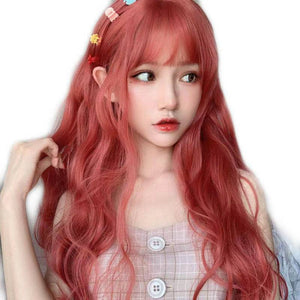 Daily Cosplay Wigs Charm Women Big Curly Wool Air Bangs Face Rolls Costume Full Wig
