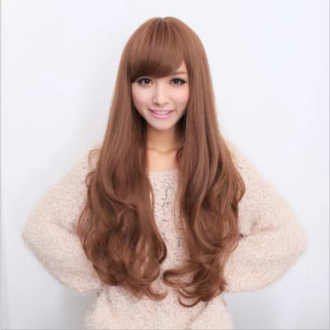 Women Natural Hair fashion Long Loose Wavy Fluffy Curly Full Front Wigs