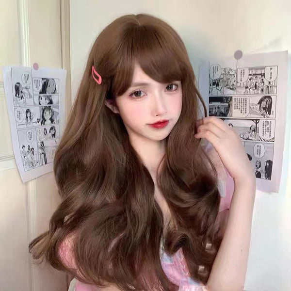 Women Natural Hair Styling Long Loose Wavy Fluffy Curly Big Wave Wigs