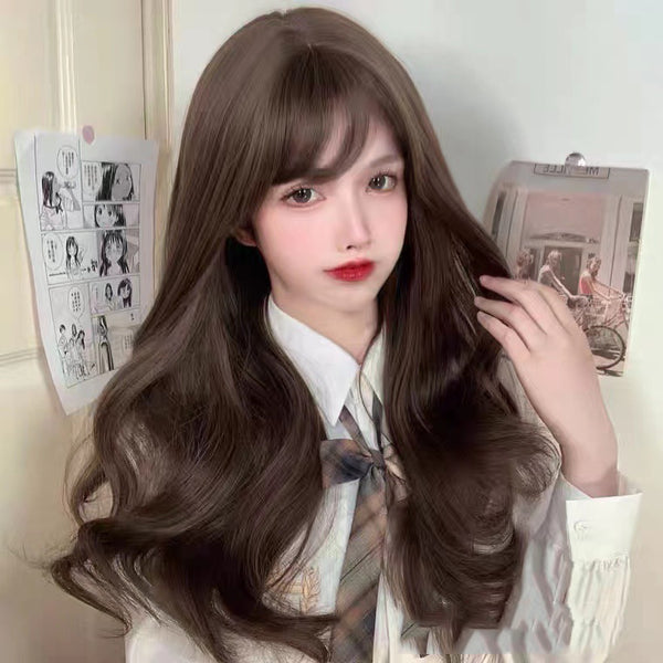 Women Natural Hair Styling Long Loose Wavy Fluffy Curly Big Wave Wigs