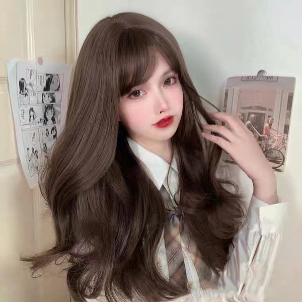 Women Natural Hair Styling Long Loose Wavy Fluffy Curly Big Wave Wigs