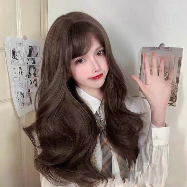 Women Natural Hair Styling Long Loose Wavy Fluffy Curly Big Wave Wigs