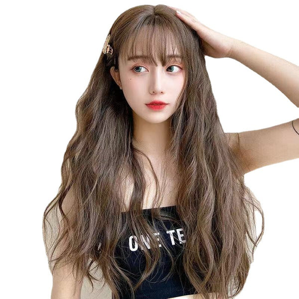 Fairy Summer Cute V-shaped face Wig Hair Styling Long Loose Wavy Fluffy Slightly Curly Wave Wigs