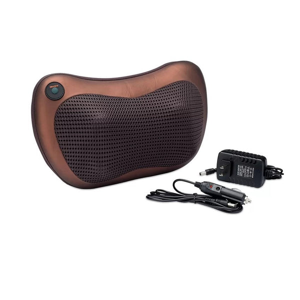 Brown Color Car Massage Pillow Massager Heating Cushion Neck Back Shoulder