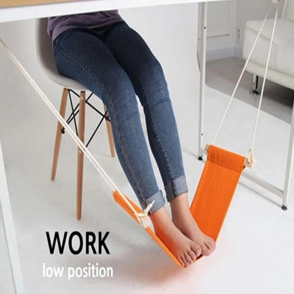 Portable Mini Office Home Adjustable Useful Foot Rest Stand Desk Feet Hammock
