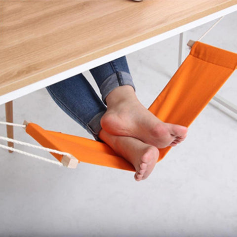 Portable Mini Office Home Adjustable Useful Foot Rest Stand Desk Feet Hammock