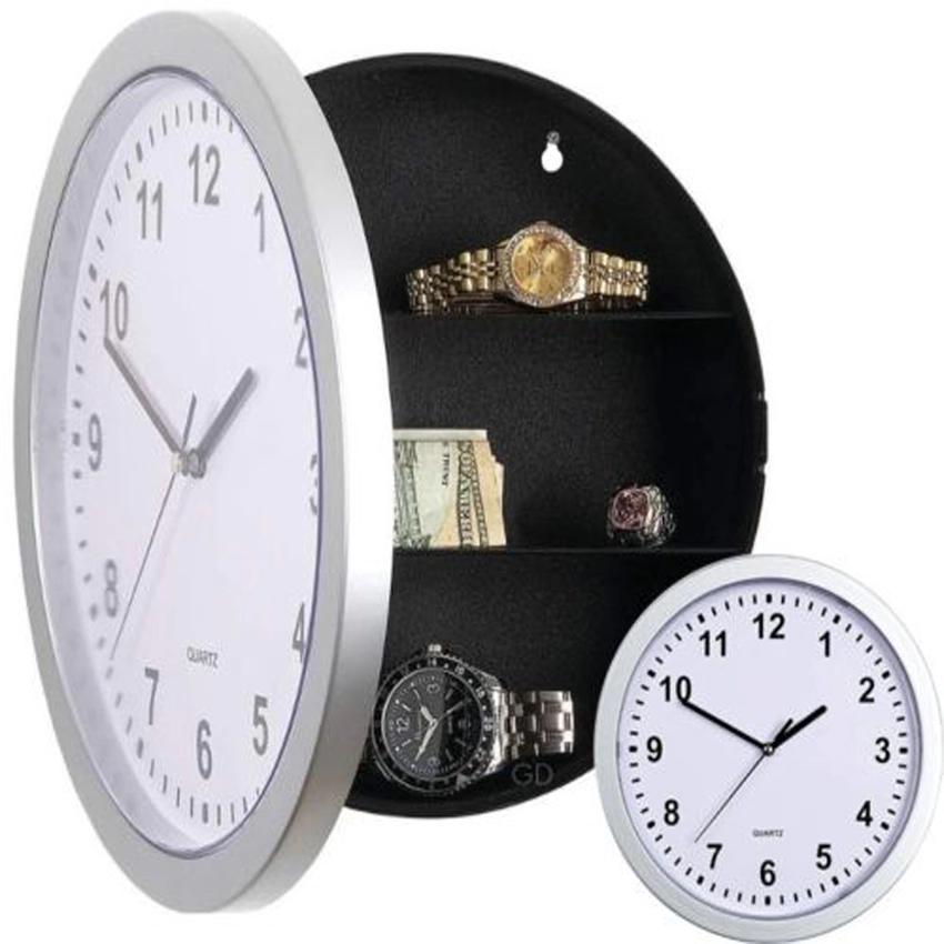 Wall Clock with Hidden Safe Hides Valuables Jewelry