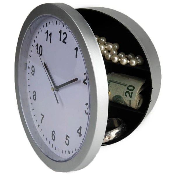 Wall Clock with Hidden Safe Hides Valuables Jewelry