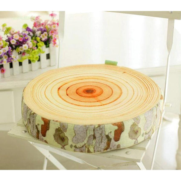 Home Children Room Decoration Cute Tree Stumps Style Sofa Cushion Sitting Throw Pillow