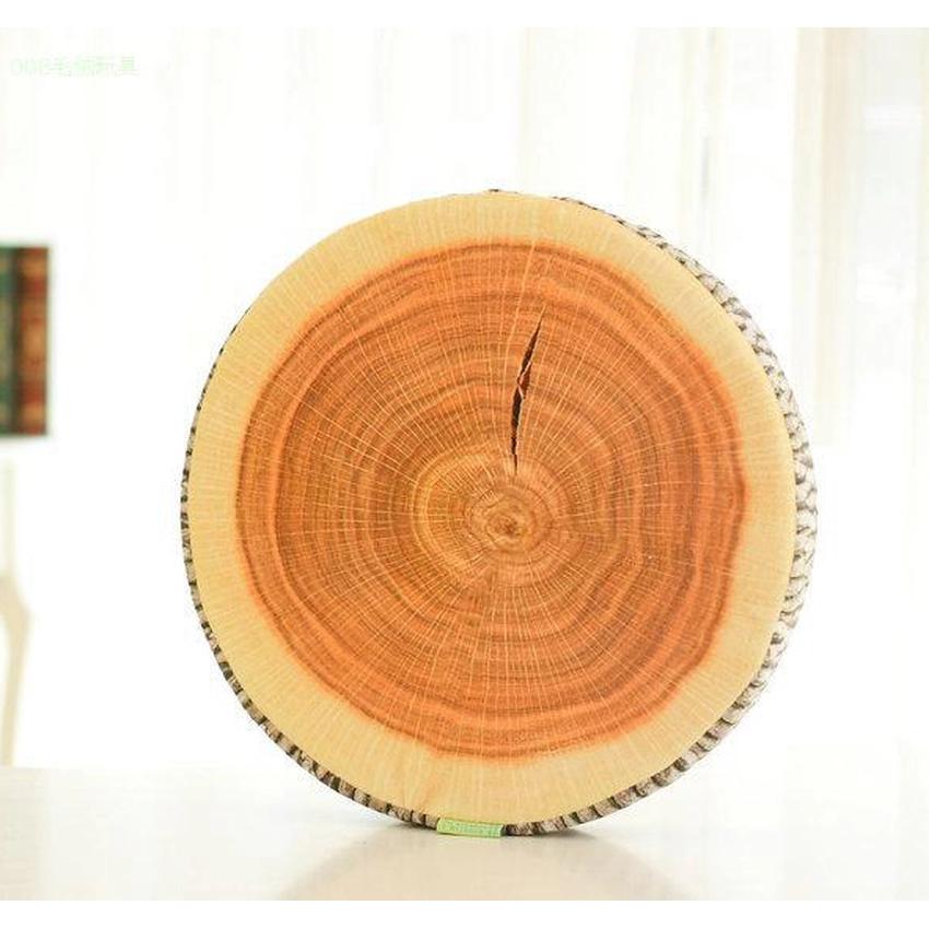 Home Children Room Decoration Cute Tree Stumps Style Sofa Cushion Sitting Throw Pillow