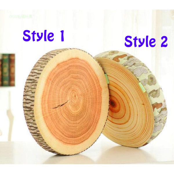 Home Children Room Decoration Cute Tree Stumps Style Sofa Cushion Sitting Throw Pillow