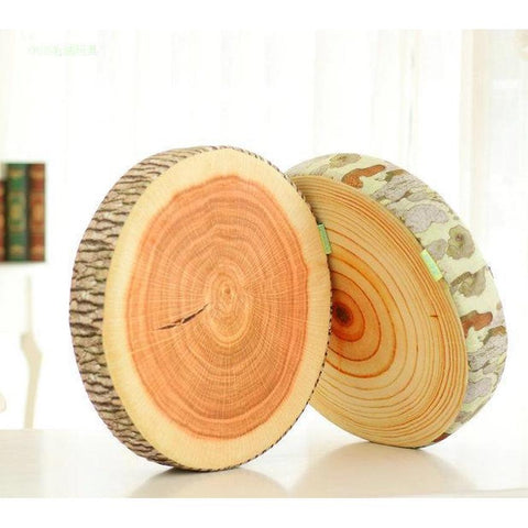 Home Children Room Decoration Cute Tree Stumps Style Sofa Cushion Sitting Throw Pillow