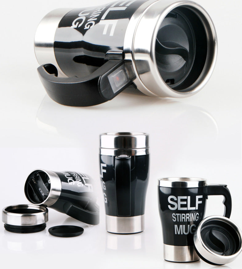 Stainless Lazy Self Stirring Mug Auto Mixing Tea Coffee Cup Office Home