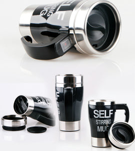 Stainless Lazy Self Stirring Mug Auto Mixing Tea Coffee Cup Office Home