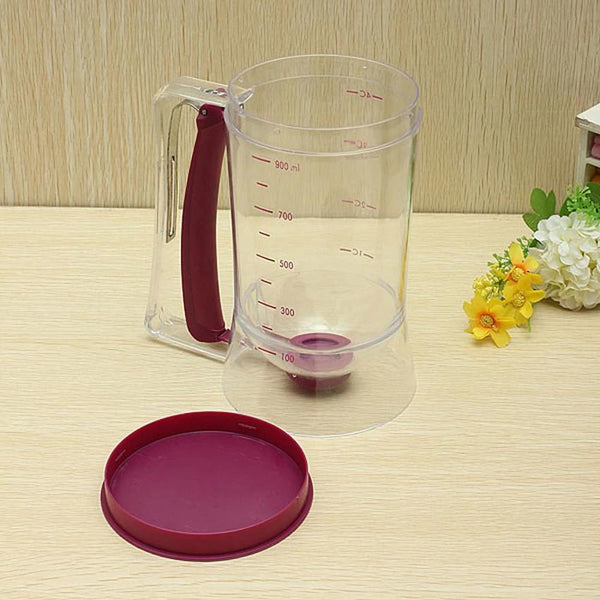 900ml Batter Dispenser Jug For Cupcake Pancakes Muffins Waffles No Mess Release
