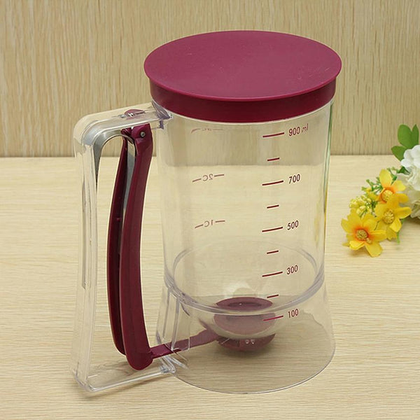 900ml Batter Dispenser Jug For Cupcake Pancakes Muffins Waffles No Mess Release