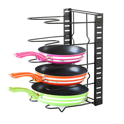 Simple Houseware Kitchen Cabinet Pantry Pan and Pot Lid Organizer Rack Holder