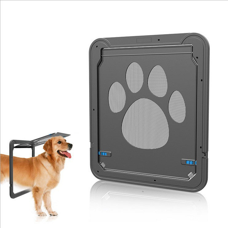 Pet Screen Door Automatic Lock Pets exit for Dog Door Outdoor Screen 12"x 14"