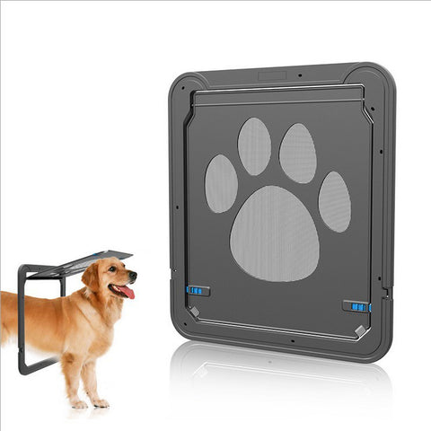 Pet Screen Door Automatic Lock Pets exit for Dog Door Outdoor Screen 12"x 14"