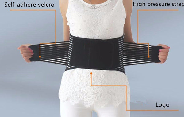 Adjustable Lumbar Support Belt Lower Back Waist Brace Gym Posture Muscle Pain Relief