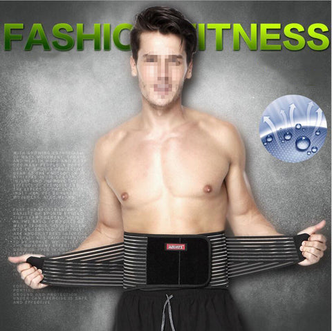Adjustable Lumbar Support Belt Lower Back Waist Brace Gym Posture Muscle Pain Relief