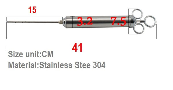 4 Oz Stainless Steel Injector Turkey Food Meat Marinade Season Cooking Grill BBQ