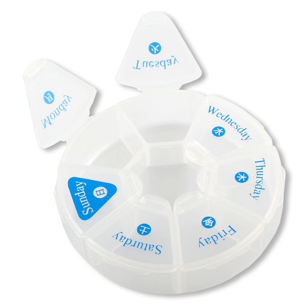 WEEKLY 7 DAYS PILL PILLS CAPSULE ORGANIZER FOR MEDICINE TRAVEL DISPENSER HOLDER