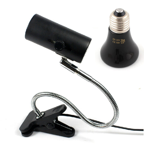 Ceramic Lamp Holder Black Heat Emitter Warmer For Pet Reptile Snake Heating Air