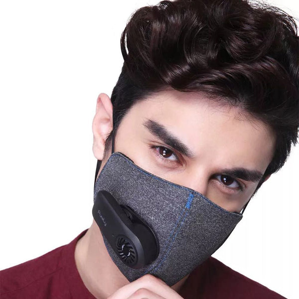 Purely Breathing Mouth Air Filter Mask With Fan Quiet Block PM 2.5 Passive Smoke