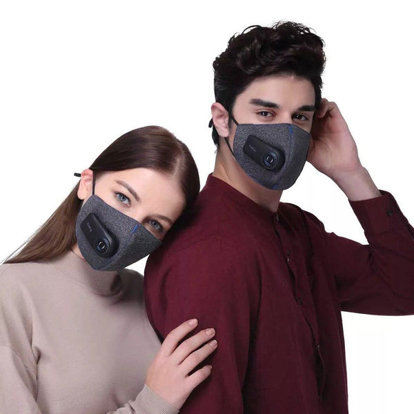 Purely Breathing Mouth Air Filter Mask With Fan Quiet Block PM 2.5 Passive Smoke