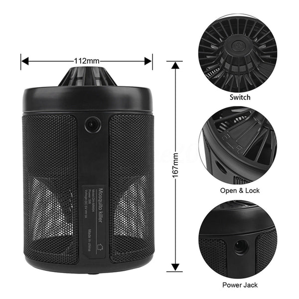 LED USB UV Catch Mosquito Killer Trap Light Insect Zapper Controller Catcher