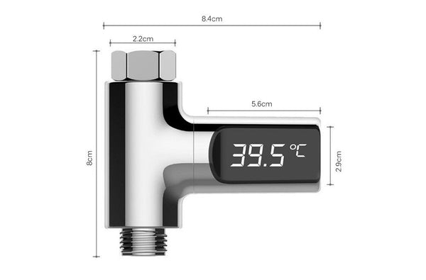 Waterproof LED Digital Shower Temperature Display Water Pipe Thermometer Monitor
