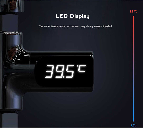 Waterproof LED Digital Shower Temperature Display Water Pipe Thermometer Monitor