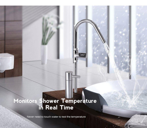 Waterproof LED Digital Shower Temperature Display Water Pipe Thermometer Monitor