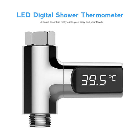 Waterproof LED Digital Shower Temperature Display Water Pipe Thermometer Monitor