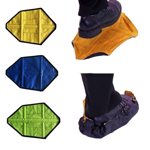 1 Pair Reusable Automatic Overshoe Shoe Covers Sock Fast Hand Free AUTO Package