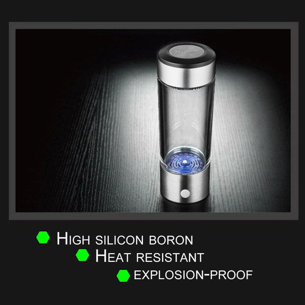 Healthy Hydrogen Rich Water Ionizer Make Cup Generator 380 ml Bottle USB Filter