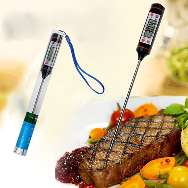 10 pcs BBQ Kitchen Digital Probe Cooking Thermometer Food Temperature Temp Sensor