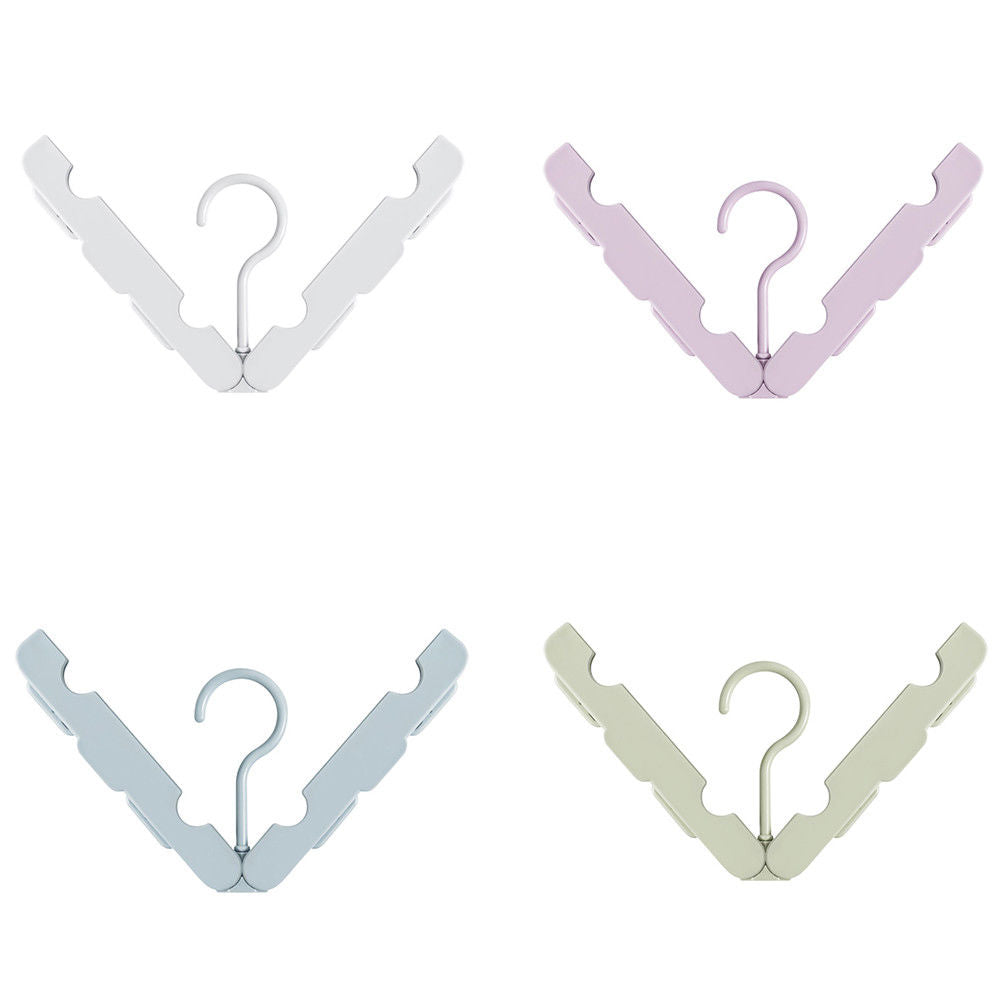 4X Foldable Travel Hotel Plastic Drying Clothes Hanger for Underwear Shirt Socks