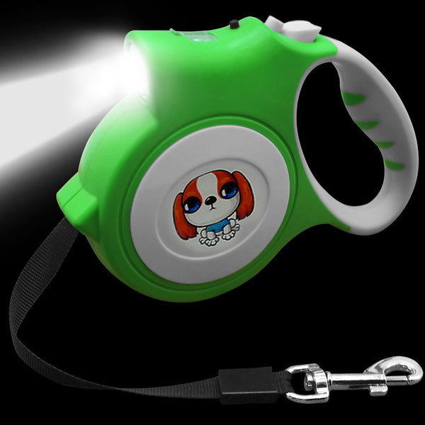 5 Meter Retractable Night Safety Dog Lead Light Extendable Puppy Auto Leash Belt