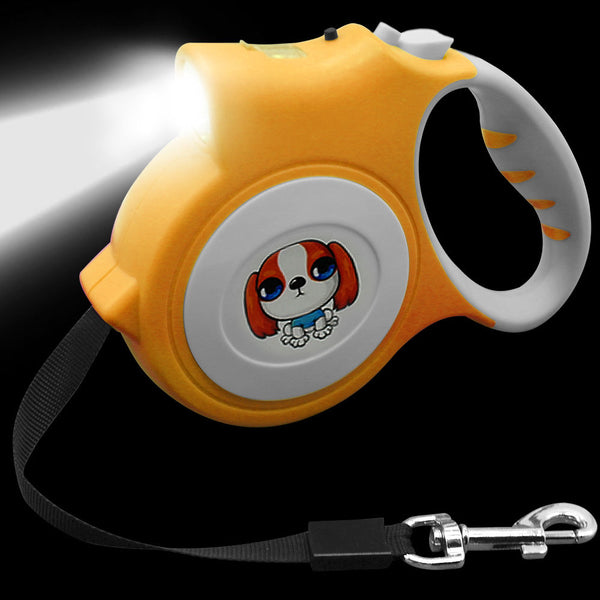5 Meter Retractable Night Safety Dog Lead Light Extendable Puppy Auto Leash Belt
