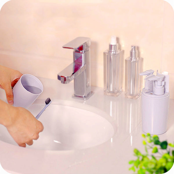 Travel Travelling Multifunctional Bathroom Comb Tooth Brush Shampoo Bottle Case