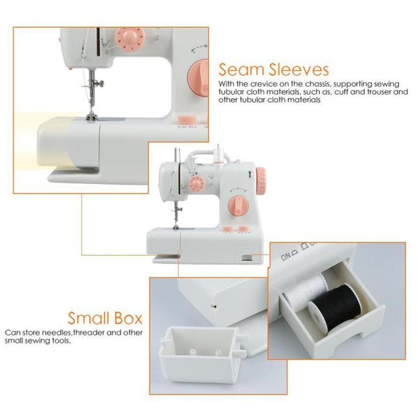 Electric Sewing Sew Machine Automatic Dual Speed Double Thread Stitching Pedal